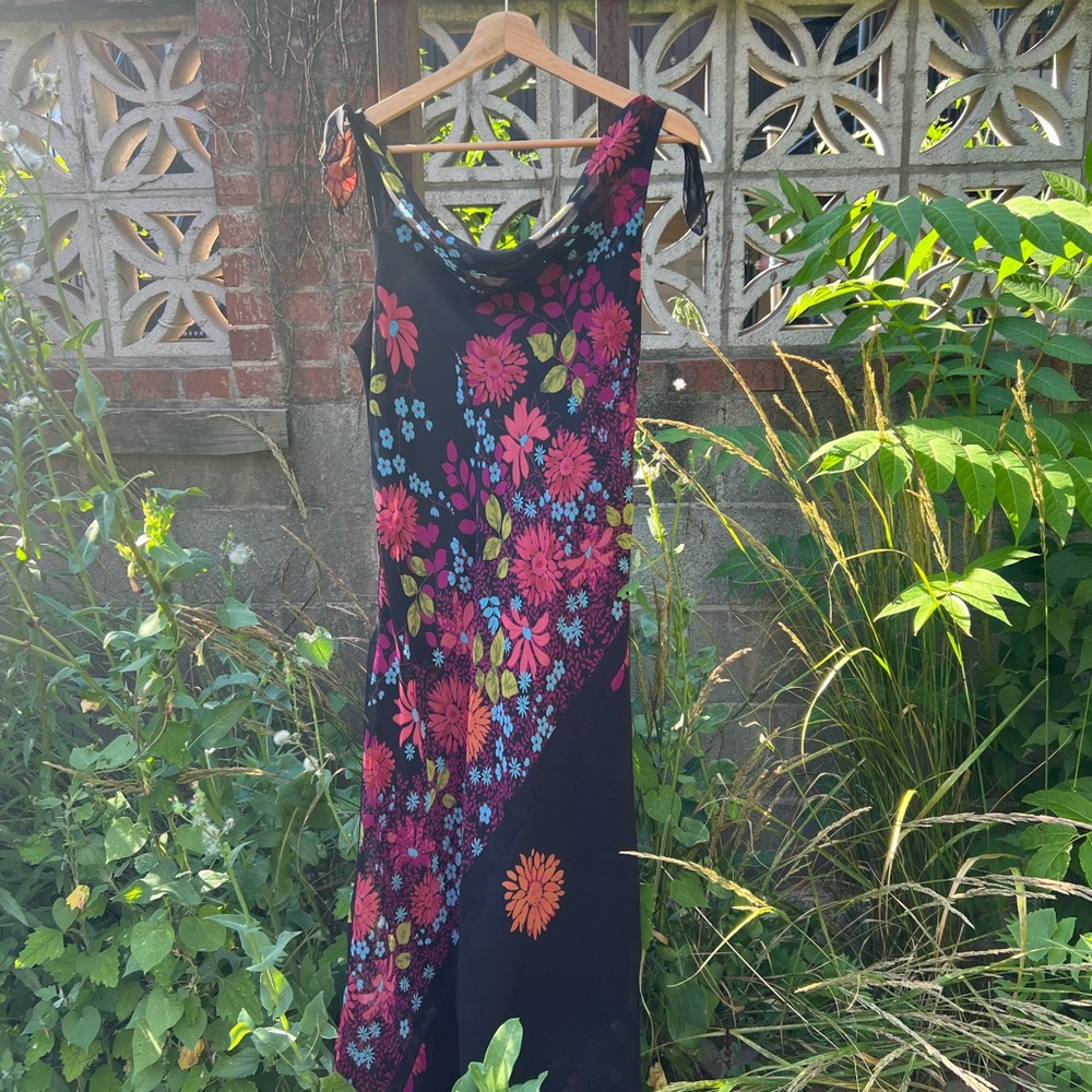Floral Black Dress